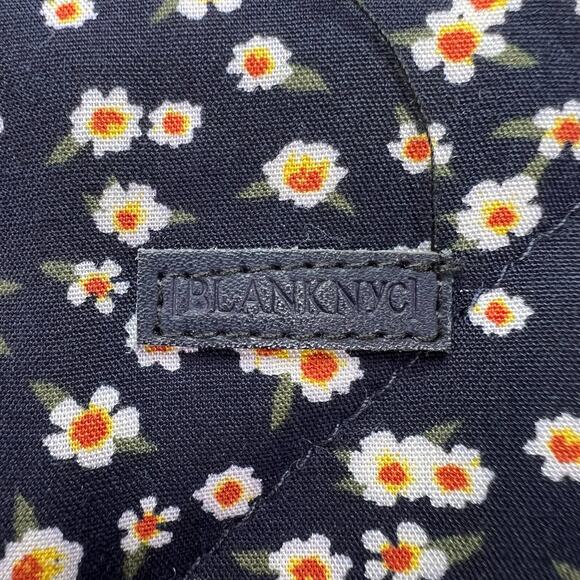 BLANKNYC Reversible Quilted Jacket XS Olive Navy Ditsy Floral Boxy Button Front - Picture 11 of 16